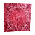 Red tie-dye paisley cotton bandana featuring classic black and white patterns for cycling - 54*54CM / Red