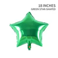 Star shaped 18 inch green foil balloon with metallic finish for party decoration - 18-inch Star Green