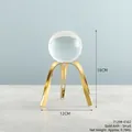 Moderner goldener Bogenständer mit Kristallkugel minimalistische Deko klein Format - Gold Bogen Stil-Klein