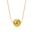 Collana minimalista in acciaio inossidabile placcato oro 18K con ciondolo a sfera - Sfera 8mm / Oro