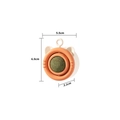 Orange wall-mounted rotating catnip ball toy for cats with cat ears design 5.5x6.9cm - Rotating Cat Ball / Orange Yellow