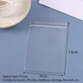 Transparent PVC ziplock jewelry bag sized 9x13cm for storage and display - 9*13cm/Double Layer 48 Silk