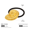 Détails de l'élastique à cheveux nautile en acier doré avec spécifications de taille - Style Forme de Nautile (NB-H1045)