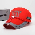 Red quick-dry sun hat with reflective strips and long brim for men's outdoor fishing - Adjustable / Red