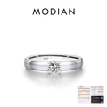 S925 sterling silver moissanite ring with GRA certificate on white background - US Size 5 / Silver