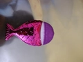 Mermaid scale makeup brush with rose red fish tail handle and purple gradient bristles - Small / Rose Red Gradient