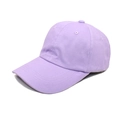 Detail view of a light purple soft-top cotton baseball cap with embroidered eyelets - M (56-58cm) / Taro Purple