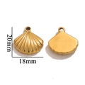 Pendente a cuore a forma di conchiglia dorata 20mm per creazione gioielli fai da te - Conchiglia Dorata
