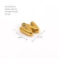 Bubble letter W pendant in 18K gold plated stainless steel with high polish finish - Letter W / Gold