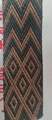 Adjustable shoulder strap with black and brown woven geometric diamond patterns - A40 Black Coffee