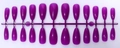 Macro view of bright purple almond-shaped press-on nails with a glossy finish 24pcs set - Glossy Purple (SD-03)