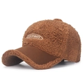Brown sherpa baseball cap featuring GOODBOY embroidery and minimalist street style - Adjustable / Solid Coffee