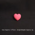 Cute pink heart resin brooch badge for bags and shoes decoration, size 1.9x2cm - Matte Heart Style / Matte Pink