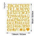 Orangefarbene 1-Zoll-Alphabet-Aufkleber mit fetten Groß- und Kleinbuchstaben - Handschrift Orange (P219)