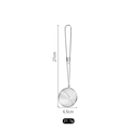 Black stainless steel 27cm hot pot strainer scoop with a silicone handle and mesh design - 6.5cm (201 Bare) / Silver