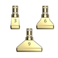Golden stainless steel diamond painting tips set with sizes 3, 6, and 9 for DIY tools - 3-Drill + 6-Drill + 9-Drill