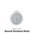 Transparante ronde siliconen mal voor DIY hangers met 4,5 cm buitendiameter maat - Massieve Cirkel
