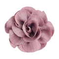 Detailed top view of a handmade 7cm bubble crepe fabric flower in elegant dusty purple - No.8 Dusty Pink
