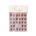 Embossed strawberry nail stickers set with red fruit patterns and plaid accents - Embossed Strawberry Style (MS53)