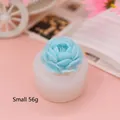 Small 56g flower silicone mold for DIY rose scented candles and soaps, light blue finish - Small Layered Flower (1) / Small 56g