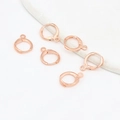 Set of 6 rose gold lever-back earring hooks with closed loops for DIY jewelry making - Rose Gold
