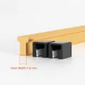 Paraspigoli in alluminio dorato con basi di fissaggio nere per spessore di 7-8 mm - Piccolo Angolo GT Nero