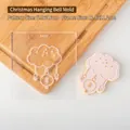 Cloud ornament fondant cookie cutter with snowflake details for Christmas baking - QA0357-Christmas Bell Embosser