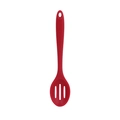 Schiumarola in silicone rosso monopezzo con foro per appendere e finitura opaca per cucina - Cucchiaio Forato / Rosso