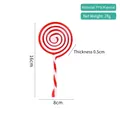Red and white swirl lollipop Christmas ornament made of PPS material with 16cm height - Style A Lollipop