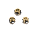 Golden stainless steel 8mm evil eye beads with black and white enamel for DIY jewelry - Gold Base Black