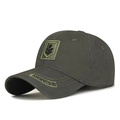 Berretto militare verde esercito con ricamo U.S. ARMY e toppa tattica distintiva - Regolabile / Verde Militare