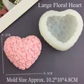 Large 3D heart flower silicone mold for DIY mousse cakes and candles, 10cm size - Large Semi-transparent