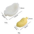 Banana shape silicone mold for DIY fruit candles and soap crafts with size specs - C7 Smile Face Banana