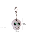 Macro detail of skull keychain pendant with size dimensions 4.8x4cm and weight 13.6g - Skull Keychain