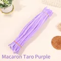 Macaron taro purple thick chenille stems for DIY craft projects bundled with elastic - Approx 100Pcs (High Density) / Macaron Purple
