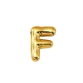 Polished 18K gold plated 3D bubble balloon letter F pendant for DIY necklaces - Letter F (Gold)