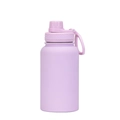 Modern 650ml purple matte stainless steel sport water bottle with portable handle - Lavender - Sport