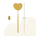 Draagbare hartvormige wimperverlengingsspiegel in goud met antislip handvat - Hart / Goud