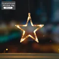 Hanging warm white LED star light for Christmas window decor, 18x15cm acrylic star lamp - Five-pointed Star
