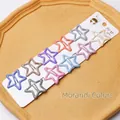 Lot de 10 barrettes étoiles couleur Morandi sur carte pour filles et femmes - 4.2cm Émail foncé (10 pièces/carte)