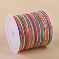 Spool of 0.8mm multicolored nylon thread with vibrant neon colors for jewelry making - Gradient Multicolor