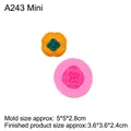 Mini persimmon silicone mold for DIY baking and handmade candle crafts, size 5x5x2.8cm - Mini - Pink