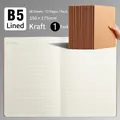 B5 Kraft paper notebook with horizontal lines, 72 pages for student journaling and notes - Lined / Kraft Color / B5 (250x175mm)