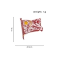 Sammelbare Anstecknadel mit Flagge aus rotem Emaille-Metall, 3 cm x 2,9 cm groß - Flaggenform (CZ3039)