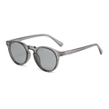 Lunettes de soleil rondes vintage avec monture grise translucide et verres polarisés - Monture Grise Transparente Verre Gris Polarisé C6