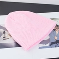 Minimalistische rosa Strickmütze für Damen, weiches warmes Winter-Accessoire - Hohe Elastizität / Rosa