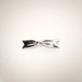 Elegant polished silver bow-shaped hair clip made of zinc alloy for women - Silver Bow Tie Style