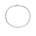Minimalistisches Armband aus silbernem Edelstahl mit sicherem Karabinerverschluss - 19cm / Stahlfarben