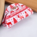 Pince à cheveux de Noël en acétate avec motifs de renne et sapin rouge sur blanc - Blanc-Renne Arbre de Noël Pixel Rouge (C13-1-13)
