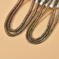 Schillernde 4x1mm Hämatit-Abstandshalter in Gold und Blau für DIY-Schmuckdesigns - Ca. 350 Stück pro Strang / 11# Rosérotgold Scheibe (4*1mm)